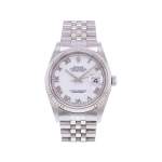 Montre d'occasion ROLEX DateJust 36 homme mouvement automatique certifié (cosc) bracelet acier - vue 1