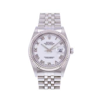 Montre d'occasion ROLEX DateJust 36 homme mouvement automatique certifié (cosc) bracelet acier