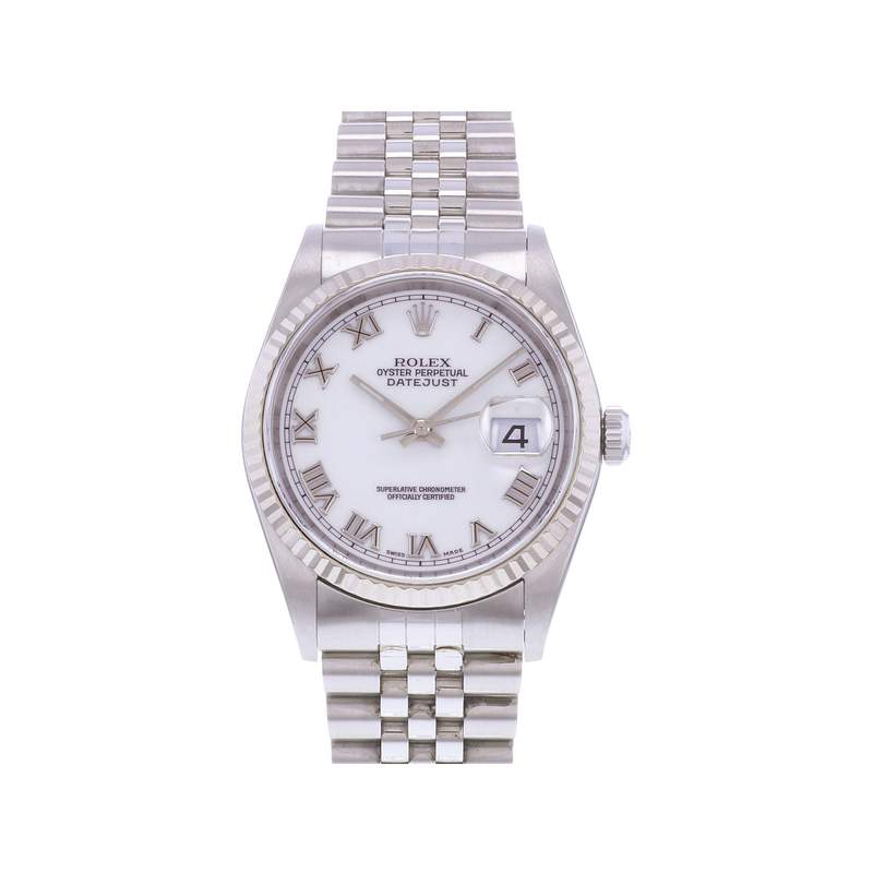 Montre d'occasion ROLEX DateJust 36 homme mouvement automatique certifié (cosc) bracelet acier - vue 1