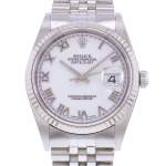 Montre d'occasion ROLEX DateJust 36 homme mouvement automatique certifié (cosc) bracelet acier - vue D1