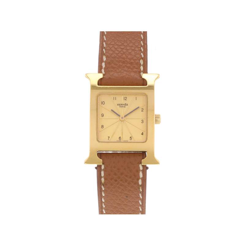 Montre d'occasion HERMES Heure H femme quartz bracelet cuir d'origine - vue 1