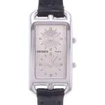 Montre d'occasion HERMES Cape Cod Dual Time femme quartz bracelet cuir cresus - vue D1