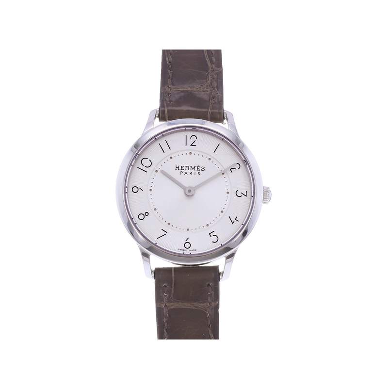 Montre d'occasion HERMES Slim femme quartz bracelet cuir d'origine - vue 1