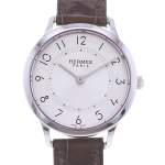 Montre d'occasion HERMES Slim femme quartz bracelet cuir d'origine - vue D1
