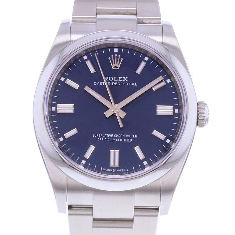 Montre d'occasion ROLEX Oyster Perpetual 36 mm homme mouvement automatique certifié (cosc) bracelet acier - vue D1