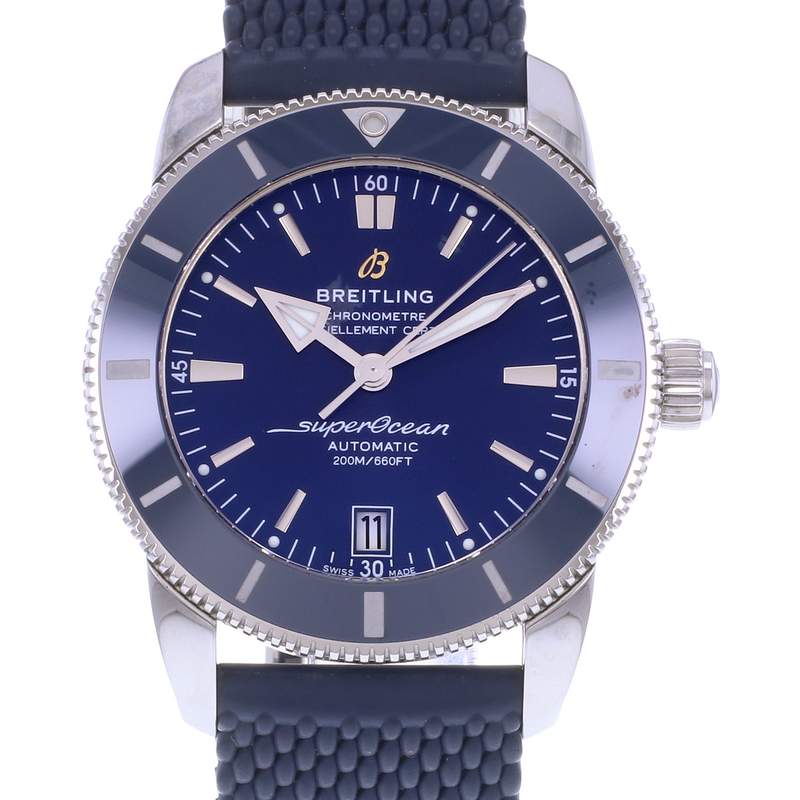 Montre d'occasion BREITLING SuperOcean Heritage homme mouvement automatique certifié (cosc) bracelet caoutchouc - vue D1
