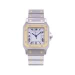 Montre d'occasion CARTIER Santos Automatique mixte automatique bracelet or jaune 750/000 et acier - vue 1