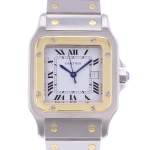 Montre d'occasion CARTIER Santos Automatique mixte automatique bracelet or jaune 750/000 et acier - vue D1