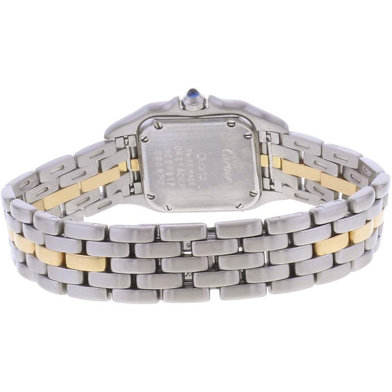 Montre d'occasion CARTIER Panthère femme quartz bracelet or jaune 750/000 et acier - vue 3