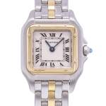 Montre d'occasion CARTIER Panthère femme quartz bracelet or jaune 750/000 et acier - vue D1
