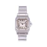 Montre d'occasion CARTIER Santos Galbée PM femme quartz bracelet acier - vue 1