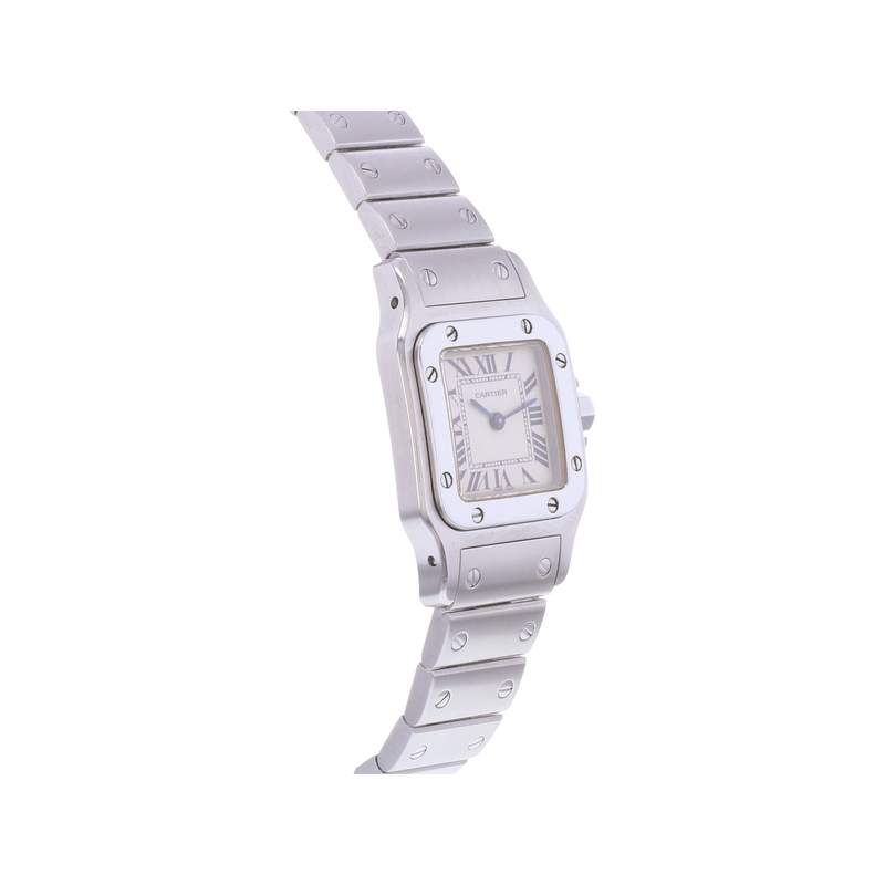 Montre d'occasion CARTIER Santos Galbée PM femme quartz bracelet acier - vue 2