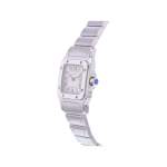 Montre d'occasion CARTIER Santos Galbée PM femme quartz bracelet acier - vue D2
