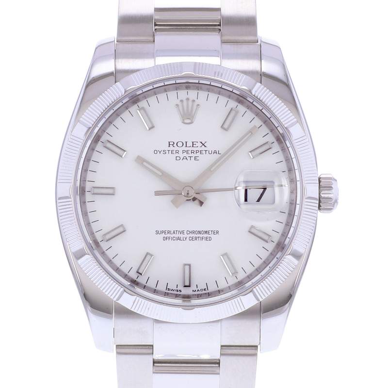 Montre d'occasion ROLEX Date mixte mouvement automatique certifié (cosc) bracelet acier - vue D1