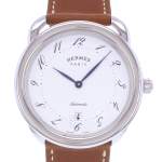 Montre d'occasion HERMES Arceau Automatic homme automatique bracelet cuir cresus - vue D1