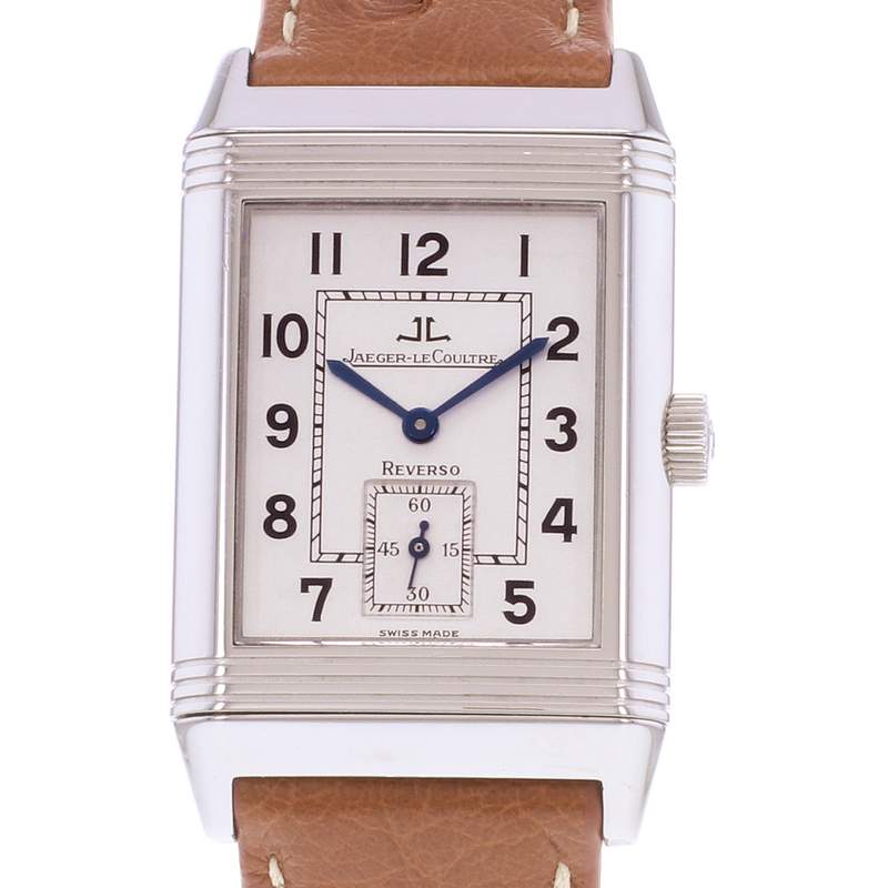 Montre d'occasion JAEGER LECOULTRE Reverso Grande Taille homme mécanique bracelet cuir cresus - vue D1