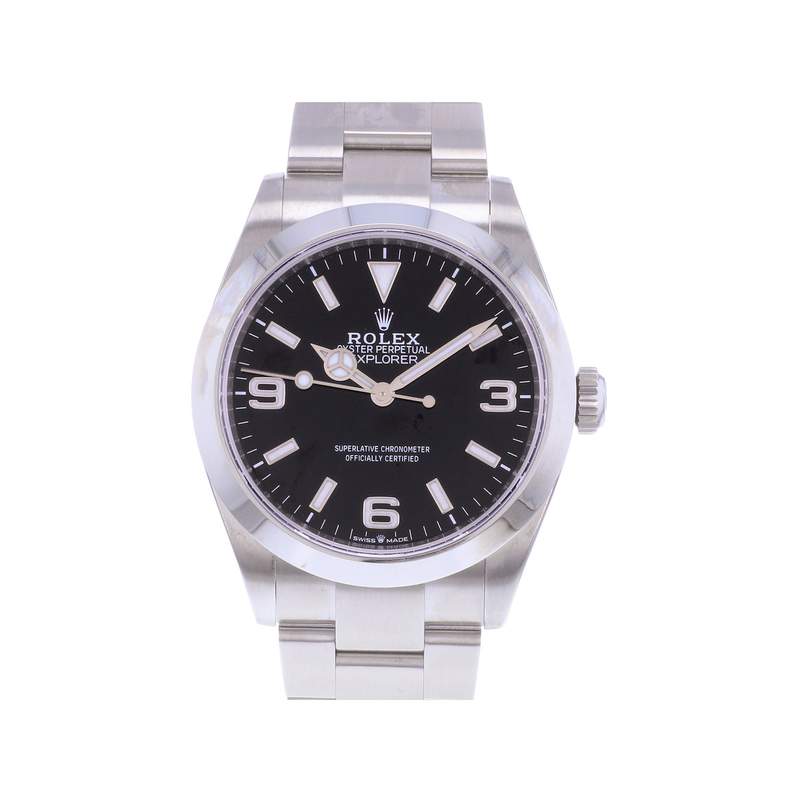 Montre d'occasion ROLEX Explorer homme mouvement automatique certifié (cosc) bracelet acier - vue 1