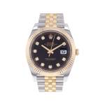 Montre d'occasion ROLEX DateJust 41 homme mouvement automatique certifié (cosc) bracelet or jaune 750/000 et acier - vue 1
