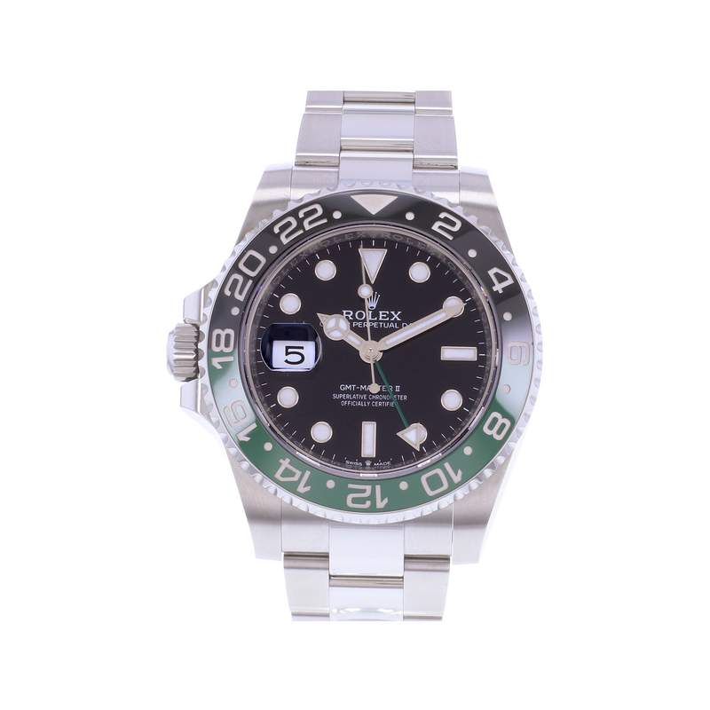 Montre d'occasion ROLEX GMT-Master II homme mouvement automatique certifié (cosc) bracelet acier - vue 1
