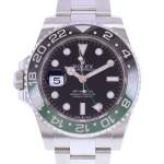 Montre d'occasion ROLEX GMT-Master II homme mouvement automatique certifié (cosc) bracelet acier - vue D1