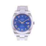 Montre d'occasion ROLEX DateJust 41 homme mouvement automatique certifié (cosc) bracelet acier - vue 1