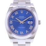 Montre d'occasion ROLEX DateJust 41 homme mouvement automatique certifié (cosc) bracelet acier - vue D1