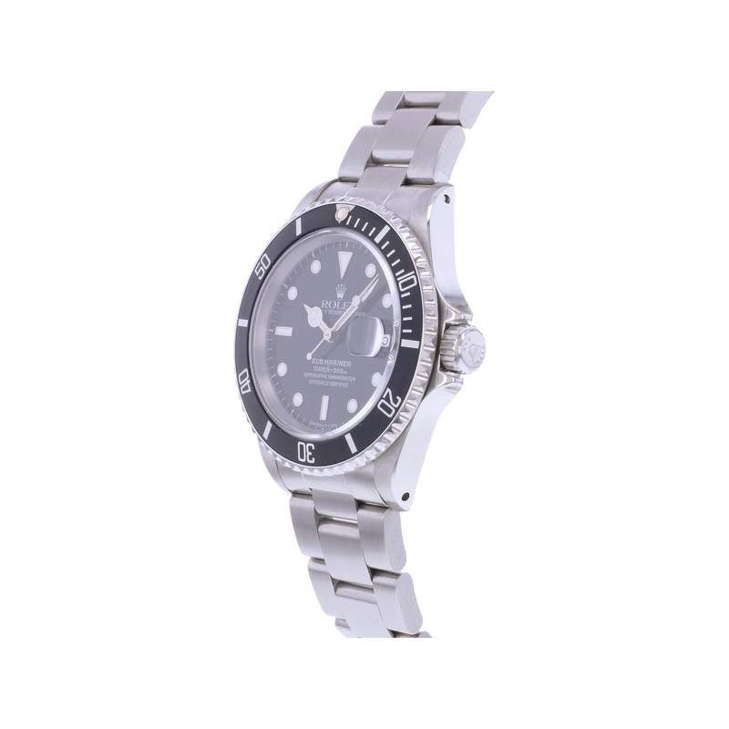 Montre d'occasion ROLEX Submariner Date homme mouvement automatique certifié (cosc) bracelet acier - vue D2