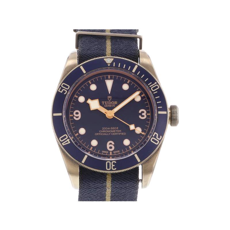 Montre d'occasion TUDOR Black Bay Bronze Edition Bucherer homme mouvement automatique certifié (cosc) bracelet nato - vue 1