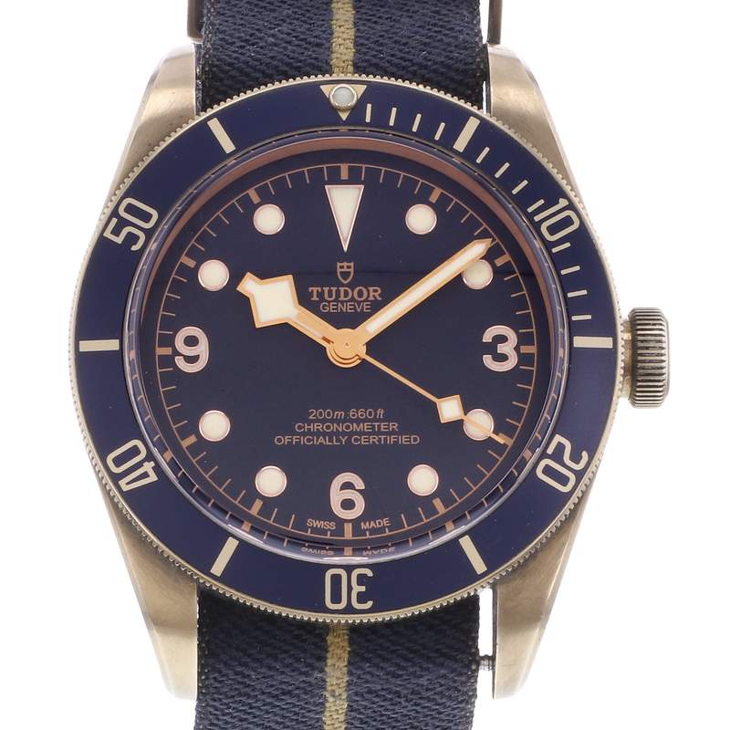 Montre d'occasion TUDOR Black Bay Bronze Edition Bucherer homme mouvement automatique certifié (cosc) bracelet nato - vue D1
