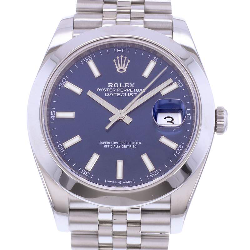 Montre d'occasion ROLEX DateJust 41 homme mouvement automatique certifié (cosc) bracelet acier - vue D1