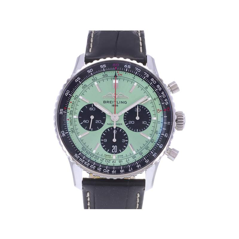 Montre d'occasion BREITLING Navitimer B01 Chronograph 43 homme automatique bracelet cuir d'origine - vue 1