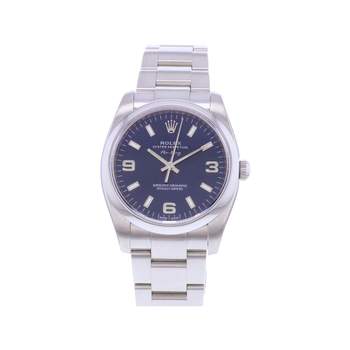 Montre d'occasion ROLEX Air King mixte mouvement automatique certifié (cosc) bracelet acier