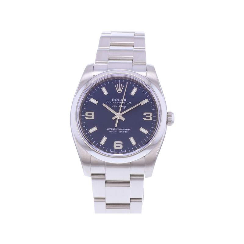 Montre d'occasion ROLEX Air King mixte mouvement automatique certifié (cosc) bracelet acier - vue 1
