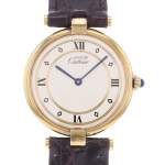 Montre d'occasion CARTIER Must Vendôme femme quartz bracelet cuir cresus - vue D1