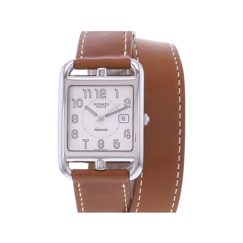 Montre d'occasion HERMES Cape Cod homme automatique bracelet cuir cresus - vue 1