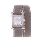 Montre d'occasion HERMES Heure H femme quartz bracelet cuir cresus - vue 1