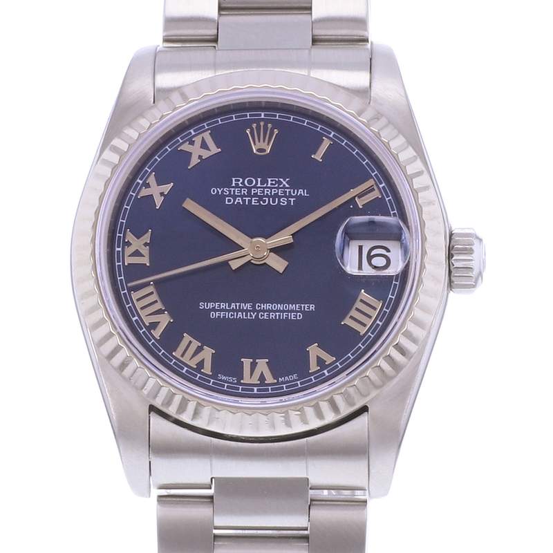 Montre d'occasion ROLEX DateJust Medium femme mouvement automatique certifié (cosc) bracelet acier - vue D1