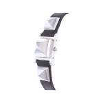 Montre d'occasion HERMES Medor Argent femme quartz bracelet cuir d'origine - vue D2