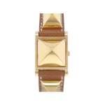 Montre d'occasion HERMES Medor femme quartz bracelet cuir d'origine - vue 1