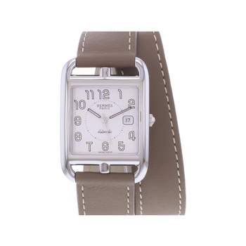 Montre d'occasion HERMES Cape Cod mixte automatique bracelet cuir cresus