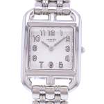 Montre d'occasion HERMES Cape Cod femme quartz bracelet acier - vue D1