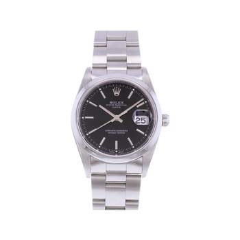 Montre d'occasion ROLEX Date femme mouvement automatique certifié (cosc) bracelet acier