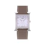 Montre d'occasion HERMES Heure H MM femme quartz bracelet cuir - vue 1