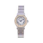 Montre d'occasion CARTIER Santos Octogonale femme automatique bracelet or jaune 750/000 et acier - vue 1