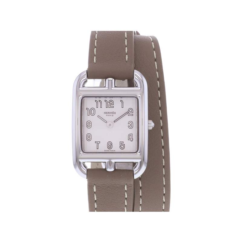 Montre d'occasion HERMES Cape Cod femme quartz bracelet cuir cresus - vue 1