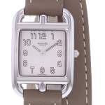 Montre d'occasion HERMES Cape Cod femme quartz bracelet cuir cresus - vue D1