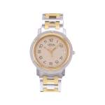 Montre d'occasion HERMES Clipper mixte quartz bracelet acier et plaqué or - vue 1
