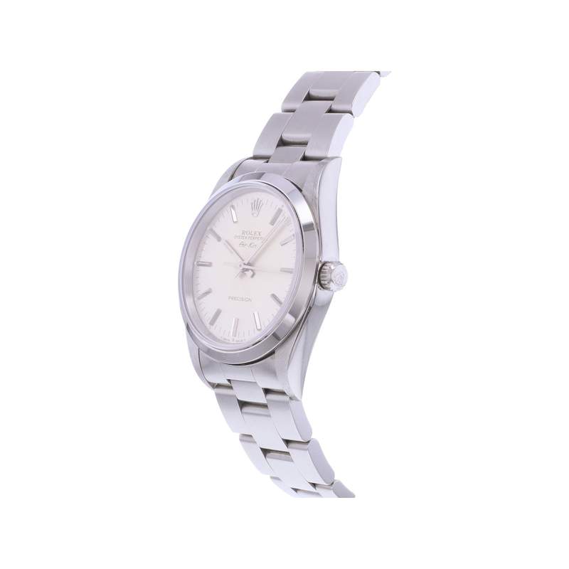 Montre d'occasion ROLEX Air King Precision mixte automatique bracelet acier - vue D2
