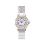 Montre d'occasion CARTIER Santos Octogonale femme automatique bracelet or jaune 750/000 et acier - vue 1