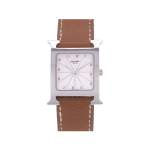 Montre d'occasion HERMES Heure H MM femme quartz bracelet cuir d'origine - vue 1